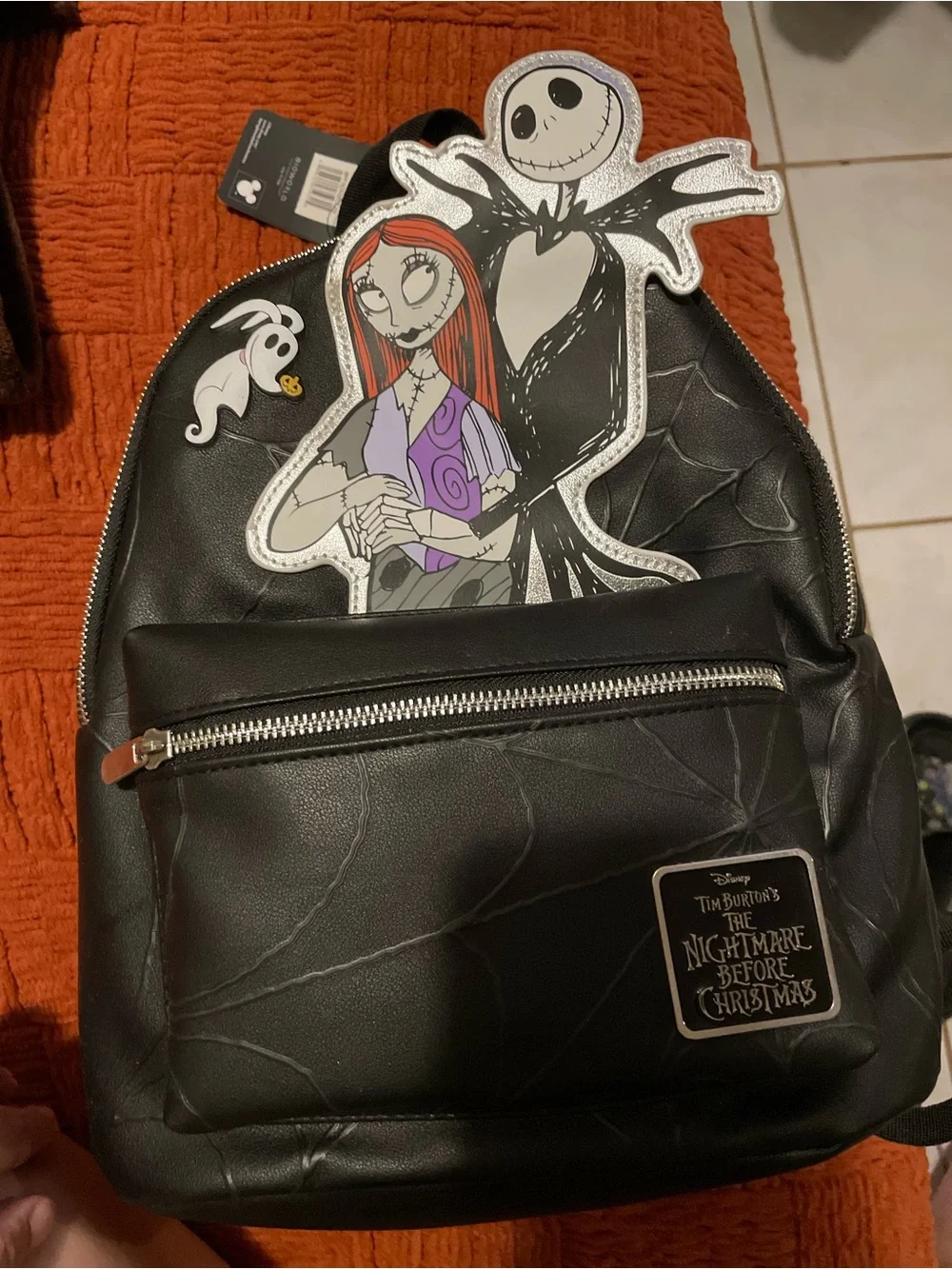 The Nightmare Before Christmas Sally & Jack Black Backpack NWT